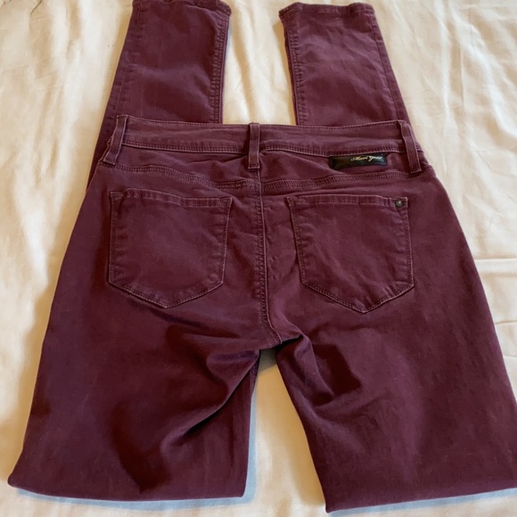 Mavi Gold Woman’s Alexa Mid Rise Skinny Burgundy Pants Size 25 - Picture 7 of 13